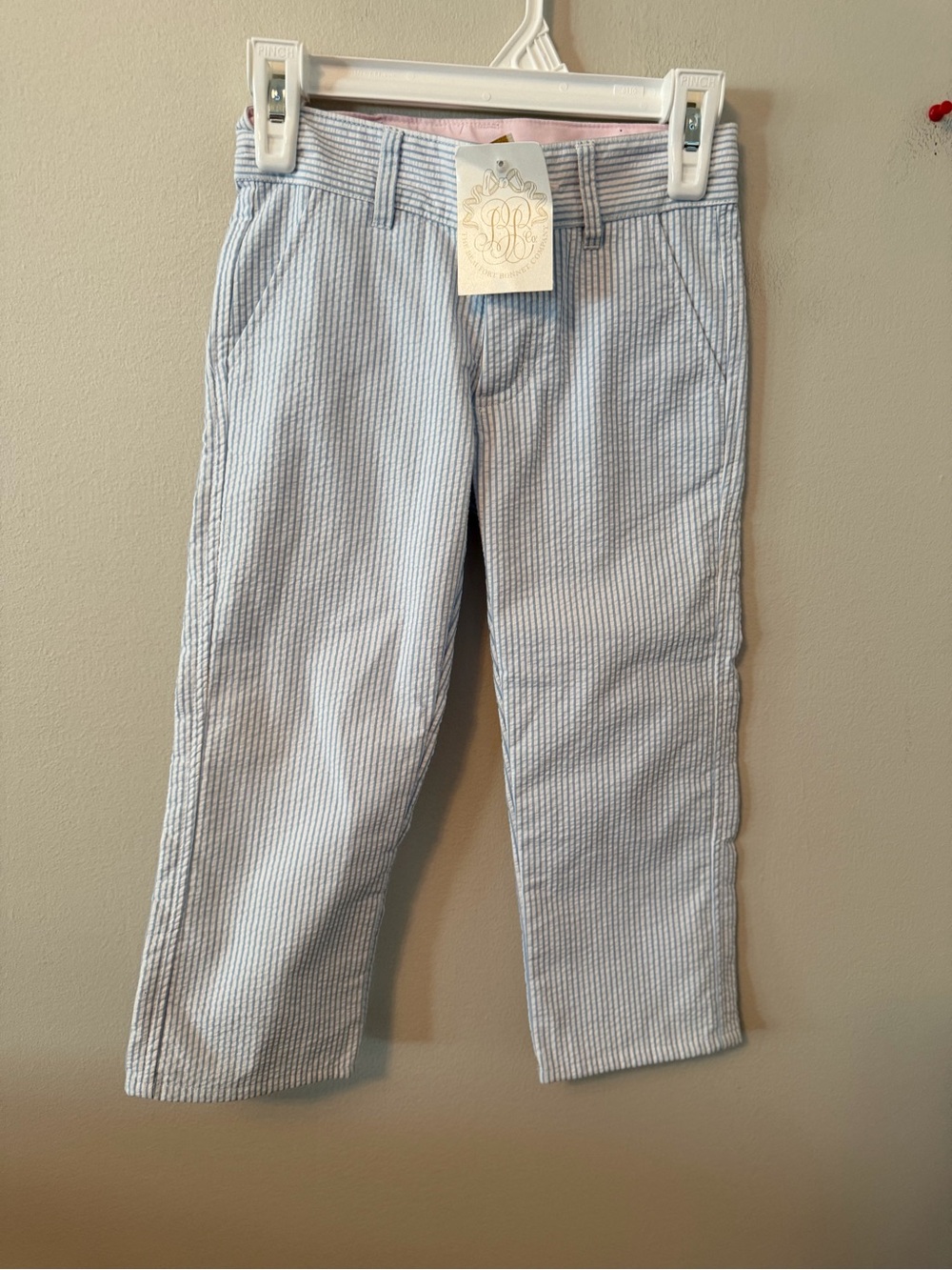 The Beaufort Bonnet Company Light Blue Seersucker Pants -